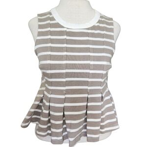 Anthropologie Postage Stamp Peplum Tank Top